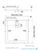 Schedpol Schedline Protos brodzik 90x90 White Stone 3SP.P2K-9090/B/ST-M1/B/ST